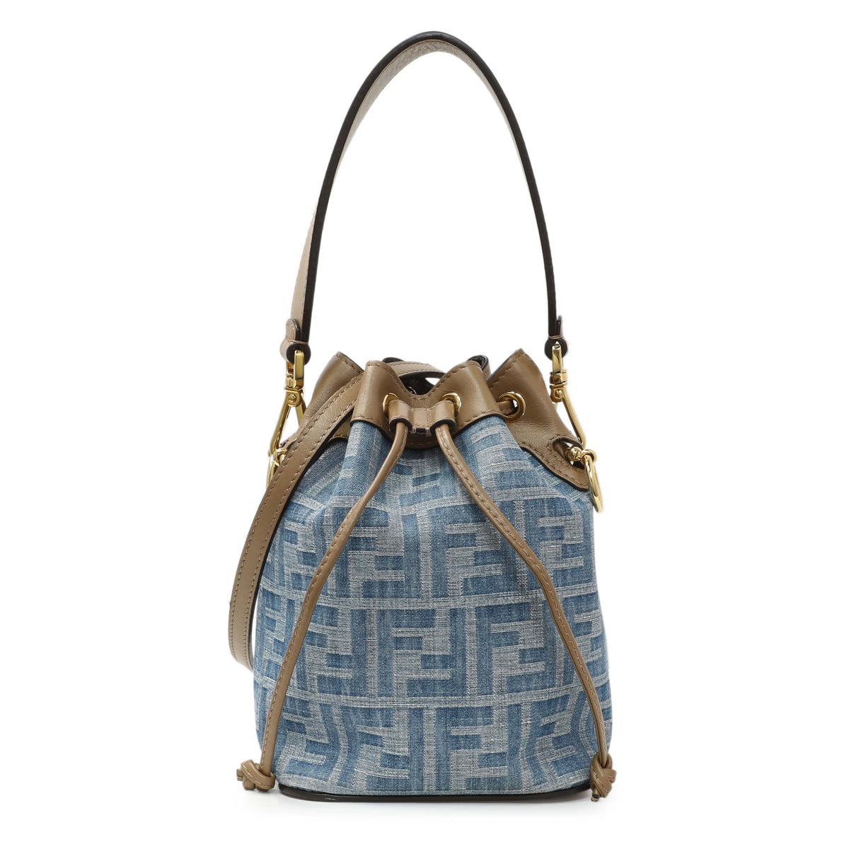 Fendi Denim Mini Mon Tresor Bucket Bag Handbags Fendi