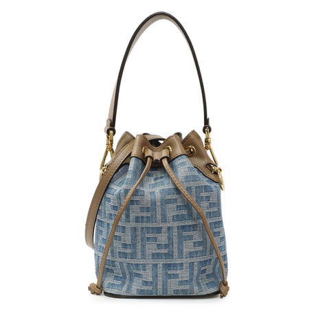 Fendi Denim Mini Mon Tresor Bucket Bag Handbags Fendi