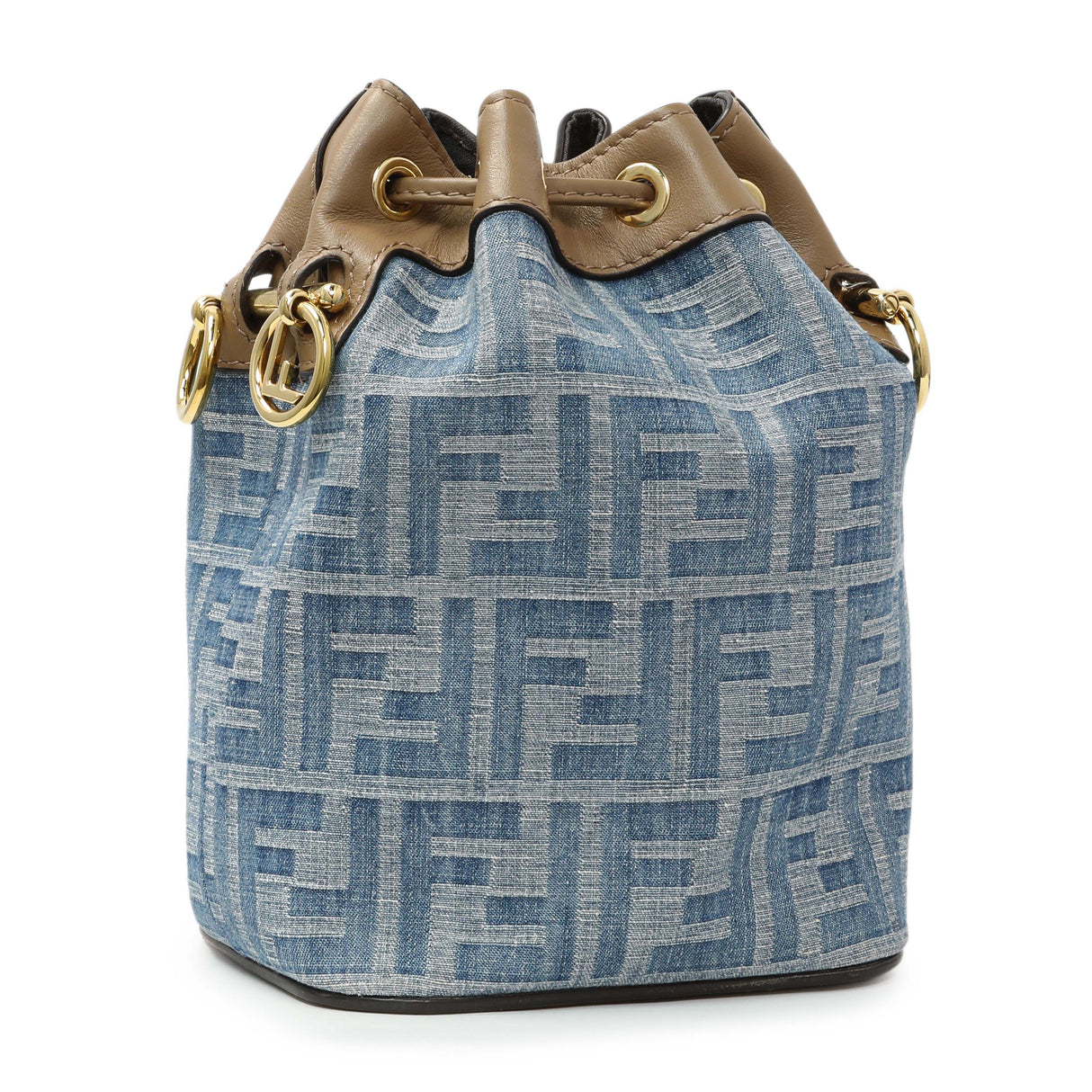 Fendi Denim Mini Mon Tresor Bucket Bag Handbags Fendi
