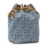 Fendi Denim Mini Mon Tresor Bucket Bag Handbags Fendi