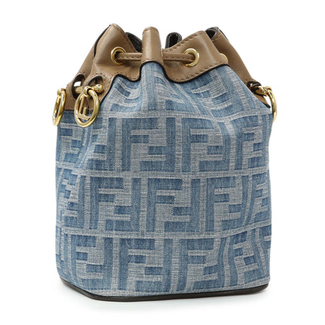 Fendi Denim Mini Mon Tresor Bucket Bag Handbags Fendi