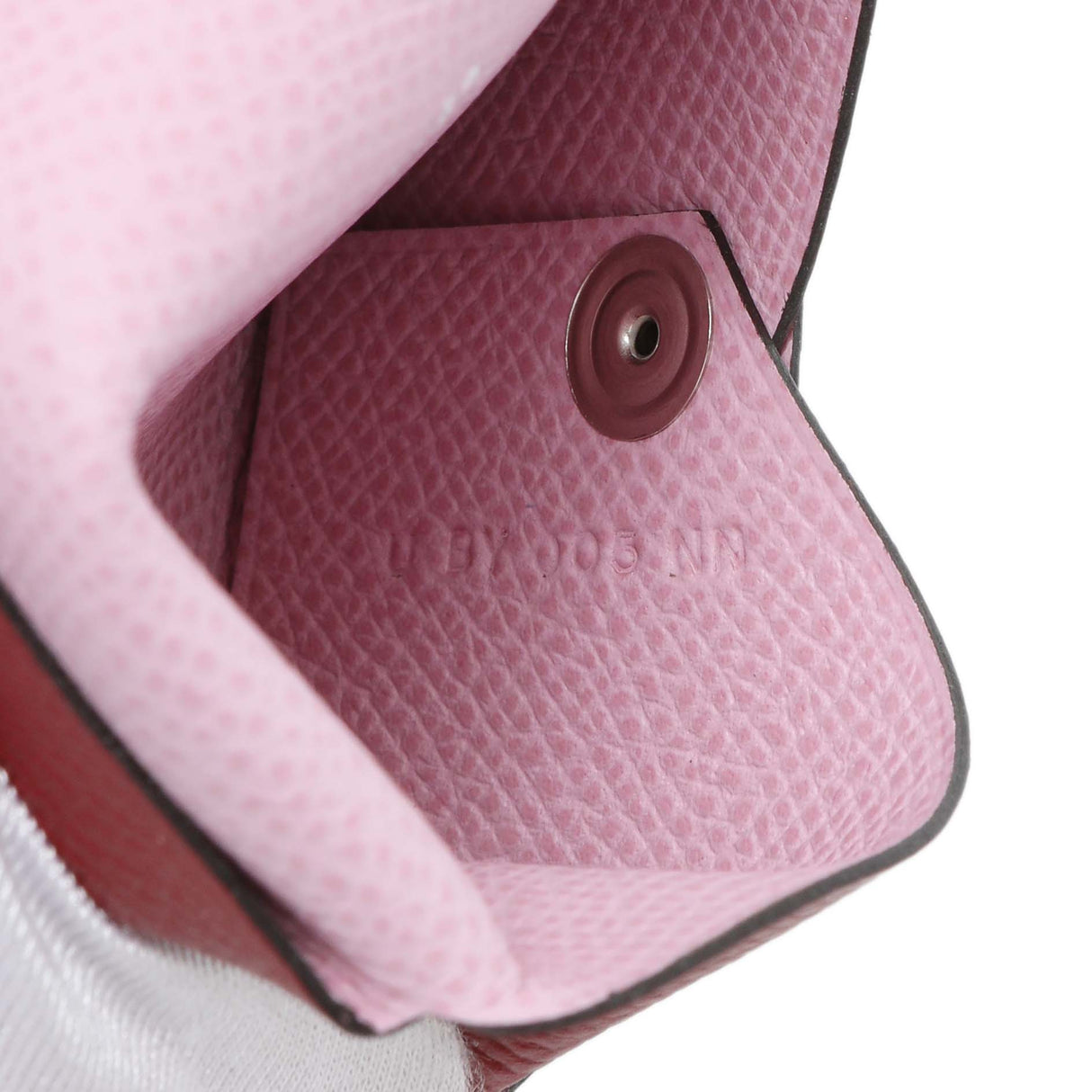 Hermes Burgundy Epsom Calvi Card Case Accessories Hermes