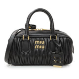 Miu Miu Black Nappa Leather Arcadie Matelasse Bag Handbags Miu Miu