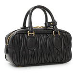 Miu Miu Black Nappa Leather Arcadie Matelasse Bag Handbags Miu Miu