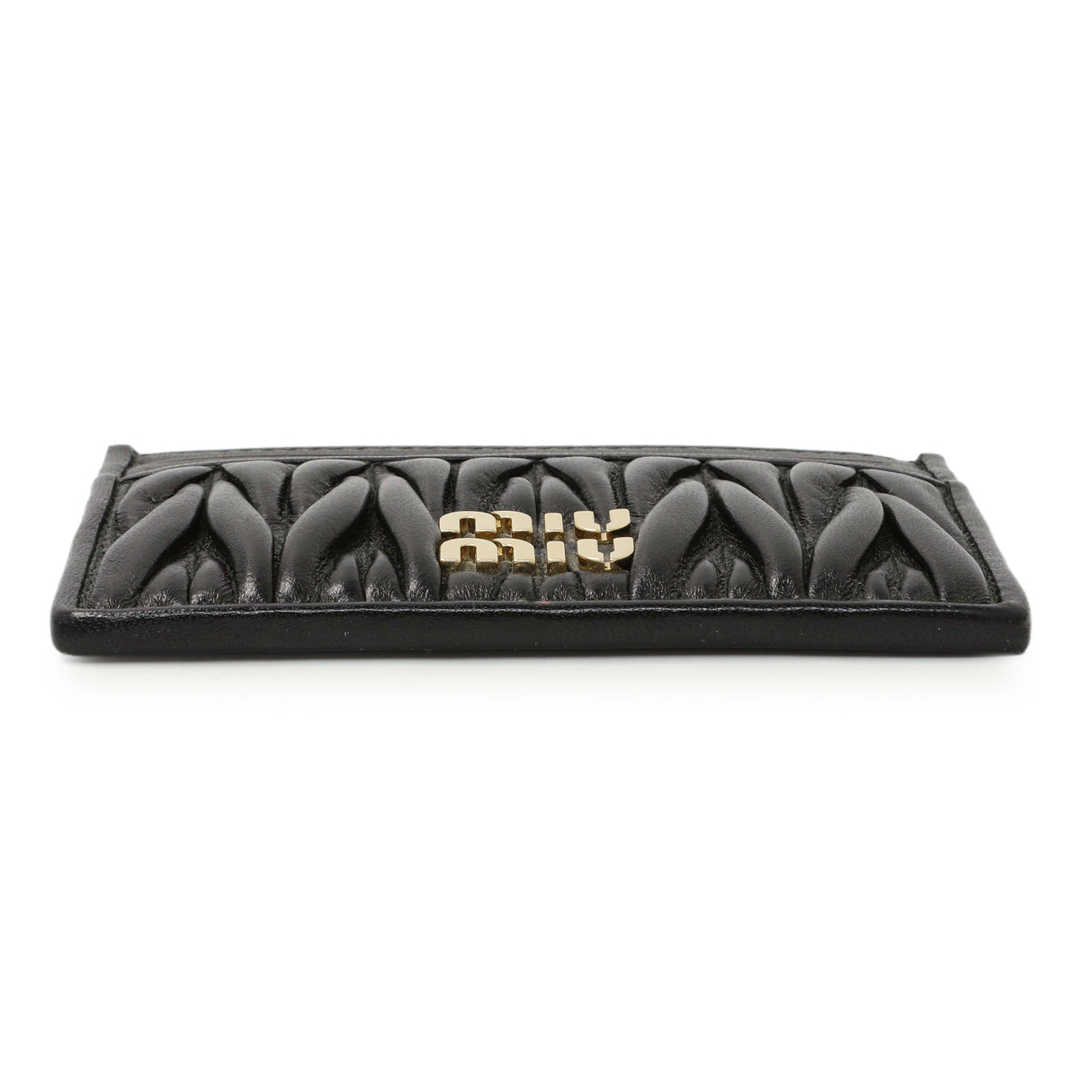 Miu Miu Black Nappa Matelasse Card Case Accessories Miu Miu