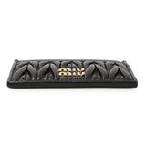 Miu Miu Black Nappa Matelasse Card Case Accessories Miu Miu