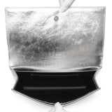 Saint Laurent Metallic Silver Belle De Jour Large Clutch