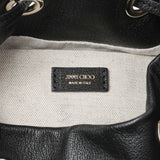 Jimmy Choo Black Nappa Leather Juno Solid Drawstring Bucket Bag Handbags Jimmy Choo