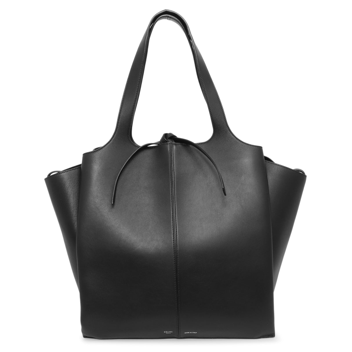 Celine Black Calfskin Vertical Tri-Fold Bag