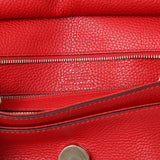 Gucci Hibiscus Red Calfskin Bamboo Daily Flap