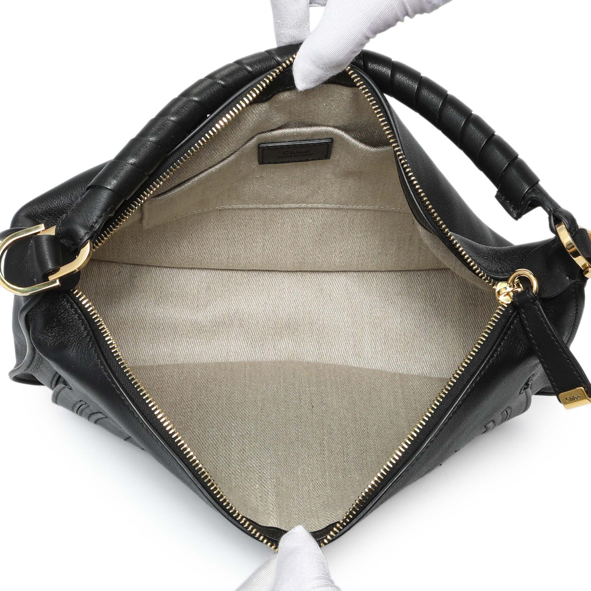 Chloe Black Grained Calfskin Small Marcie Shoulder Bag Handbags Chloe