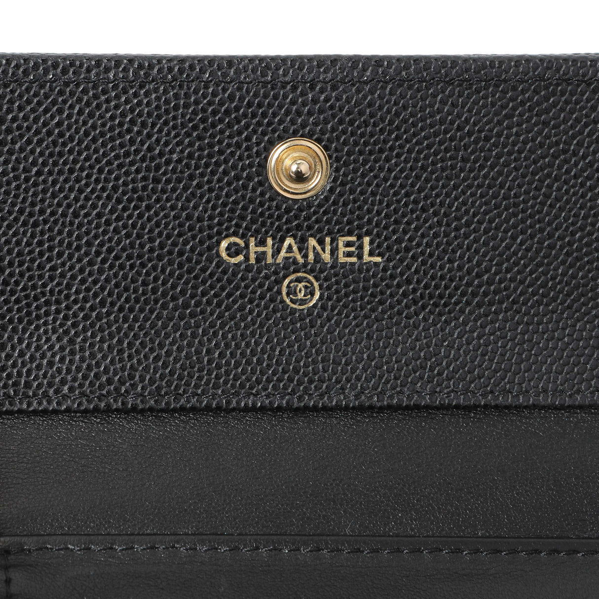 Chanel Black Caviar Quilted Compact Boy Wallet Accessories Chanel