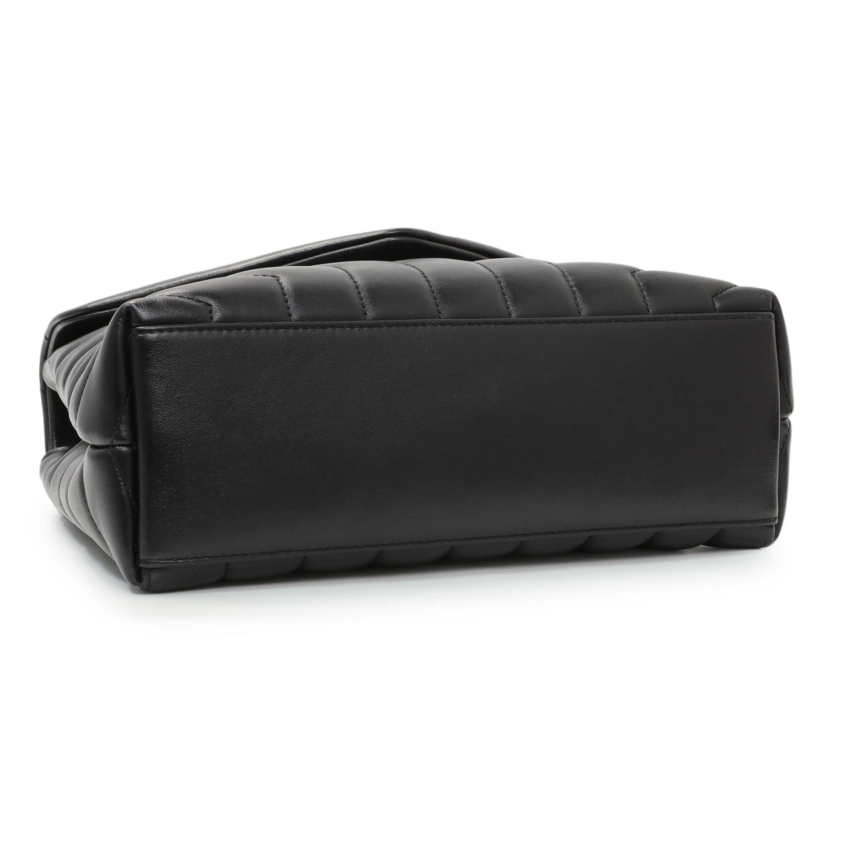 Saint Laurent Black Calfskin Y Quilted Monogram Small Loulou Chain Satchel