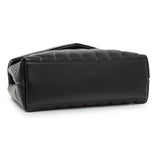 Saint Laurent Black Calfskin Y Quilted Monogram Small Loulou Chain Satchel
