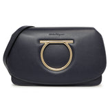 Salvatore Ferragamo Navy Calfskin Vela Crossbody Bag