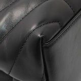 Saint Laurent Black Calfskin Y Quilted Monogram Small Loulou Chain Satchel
