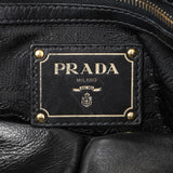 Prada Black Nappa Leather Gaufre Tote Handbags Prada