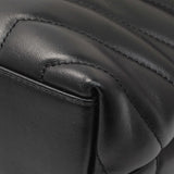 Saint Laurent Black Calfskin Y Quilted Monogram Small Loulou Chain Satchel