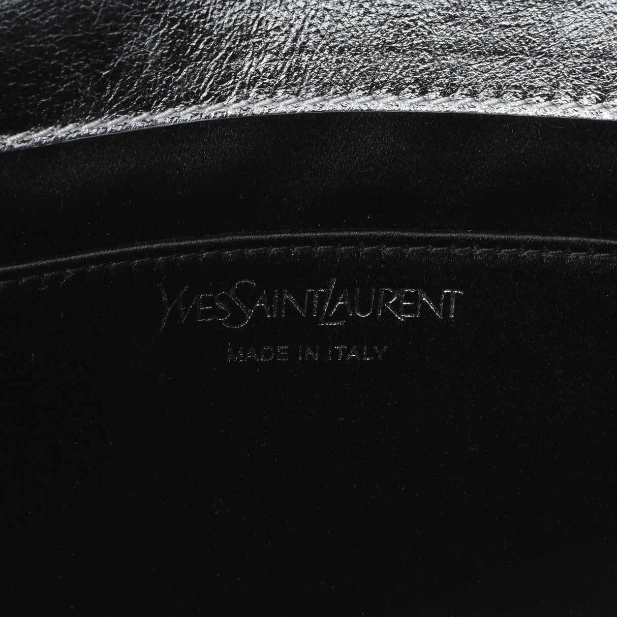 Saint Laurent Metallic Silver Belle De Jour Large Clutch