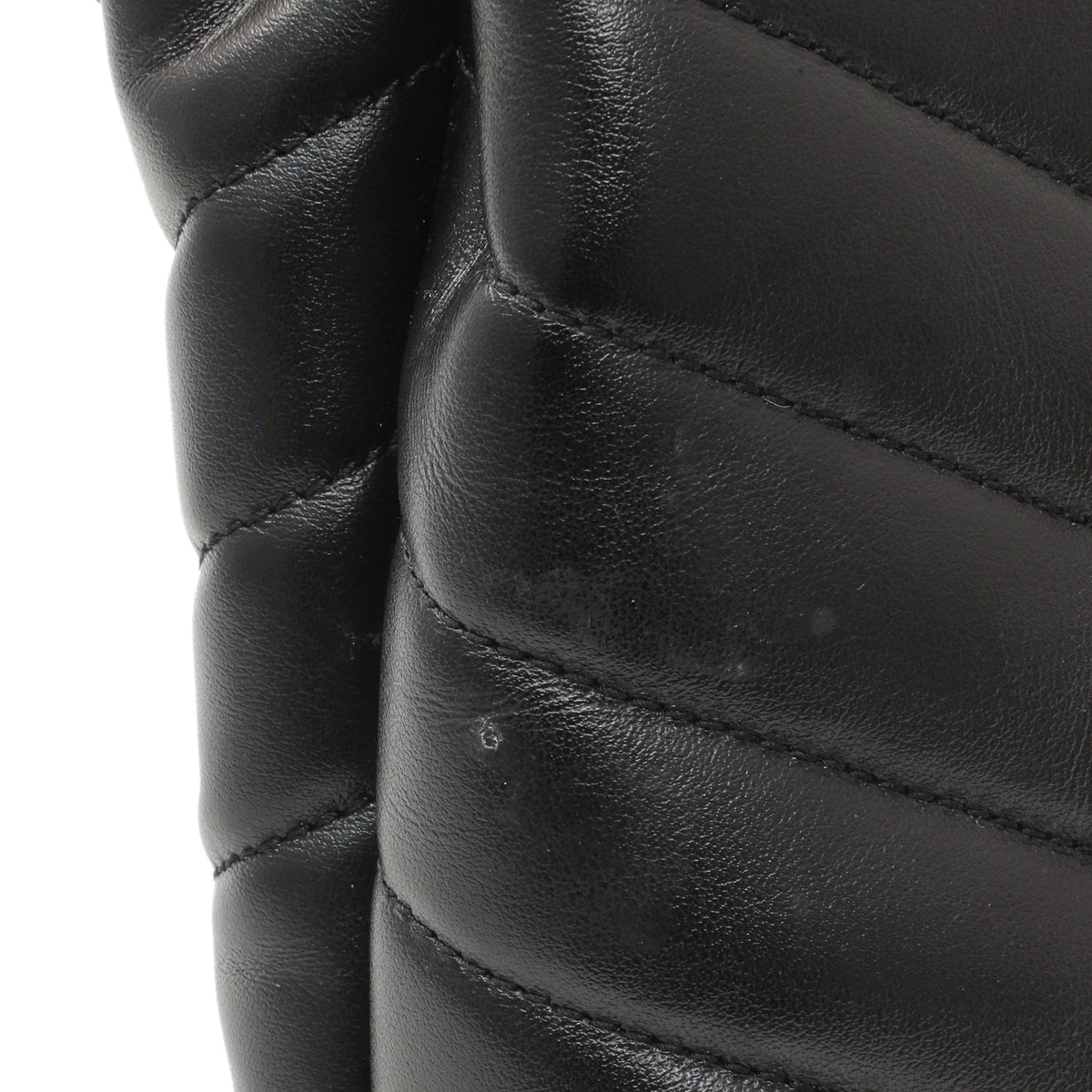 Saint Laurent Black Calfskin Y Quilted Monogram Small Loulou Chain Satchel