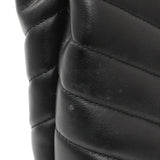Saint Laurent Black Calfskin Y Quilted Monogram Small Loulou Chain Satchel