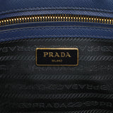 Prada Bluette Saffiano Small Galleria Double Zip Tote