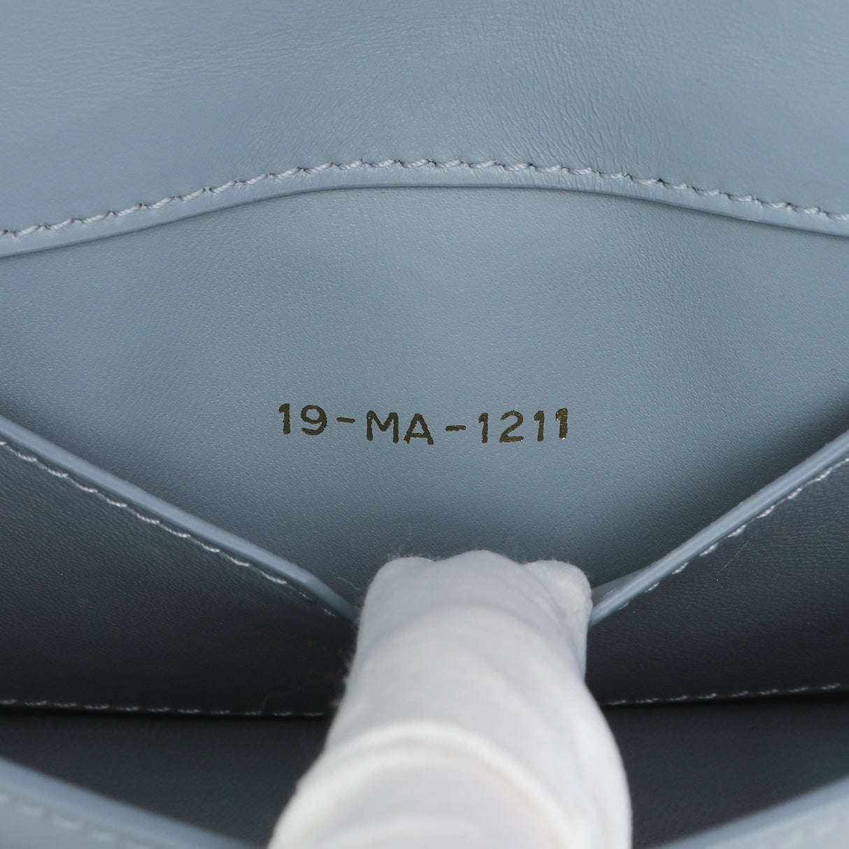 Christian Dior Blue Grey Smooth Calfskin Micro 30 Montaigne Flap Handbags Christian Dior