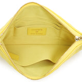 Chanel Yellow Quilted Caviar Cosmetic Case Accessories Chanel