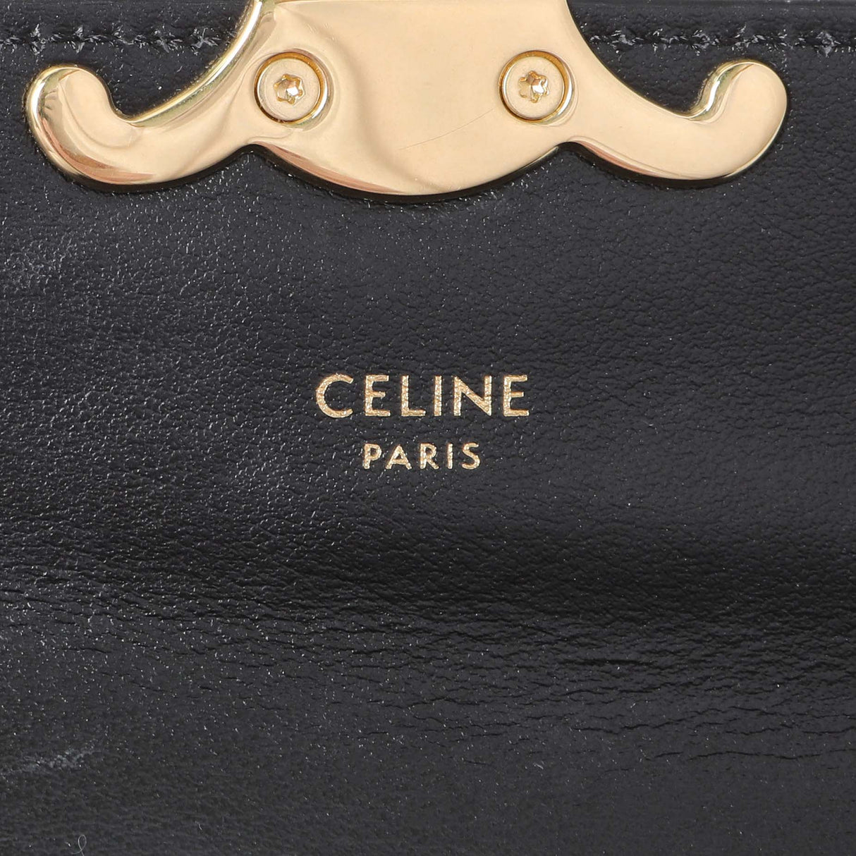 Celine Black Shiny Calfskin Mini Claude Handbags Celine