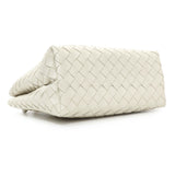 Bottega Veneta White Nappa Intrecciato Small Andiamo Shoulder Bag Handbags Bottega Veneta