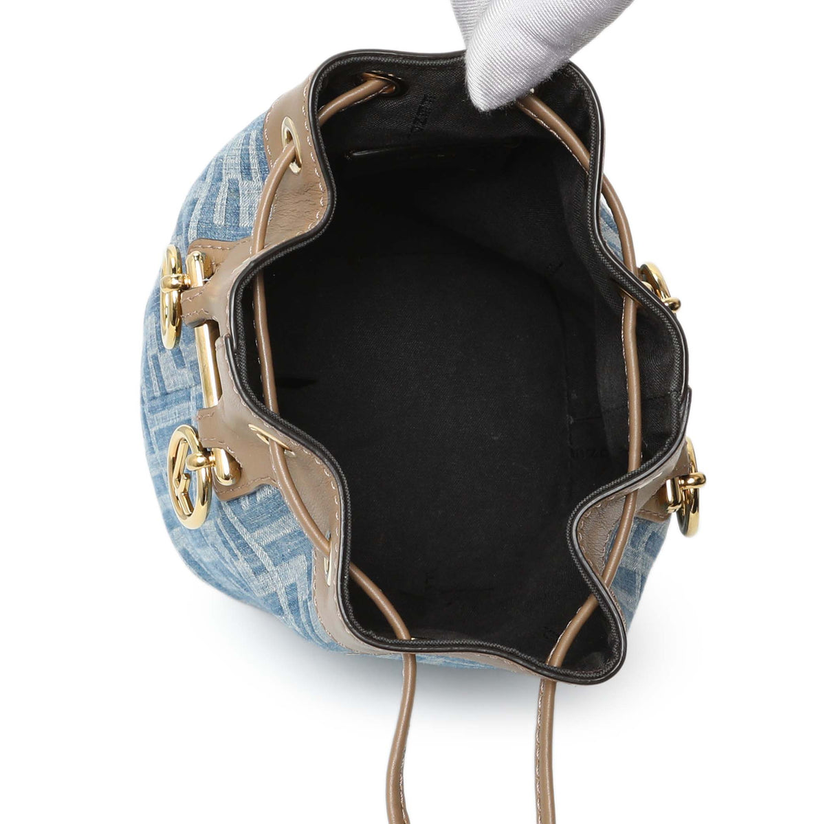 Fendi Denim Mini Mon Tresor Bucket Bag Handbags Fendi
