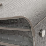 Saint Laurent Grey Croc Embossed Baby Sac De Jour Handbags Saint Laurent