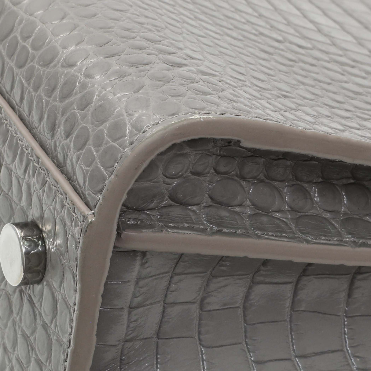 Saint Laurent Grey Croc Embossed Baby Sac De Jour Handbags Saint Laurent