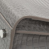 Saint Laurent Grey Croc Embossed Baby Sac De Jour Handbags Saint Laurent