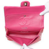 Chanel Coral Pink Patent Medium Double Flap Handbags Chanel