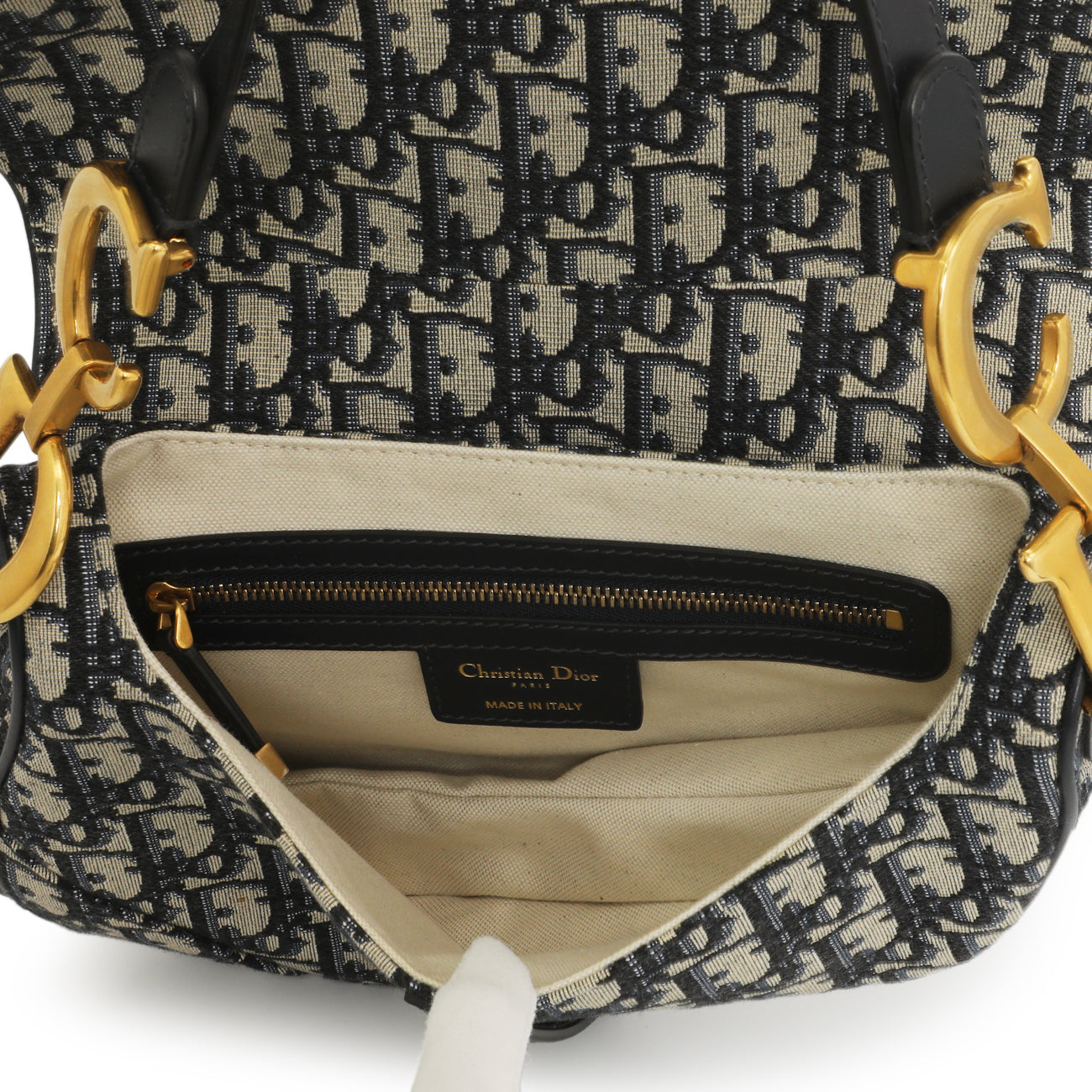 Christian Dior Blue Oblique Saddle Bag – Modaselle
