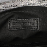 Balenciaga Silver Lambskin Le Cagole Small Sling Bag