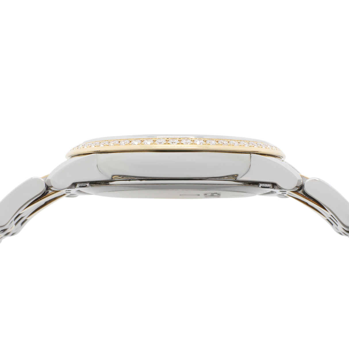 Omega Stainless Steel 18K Yellow Gold Diamond Deville Prestige 413.25.27.60.55.001