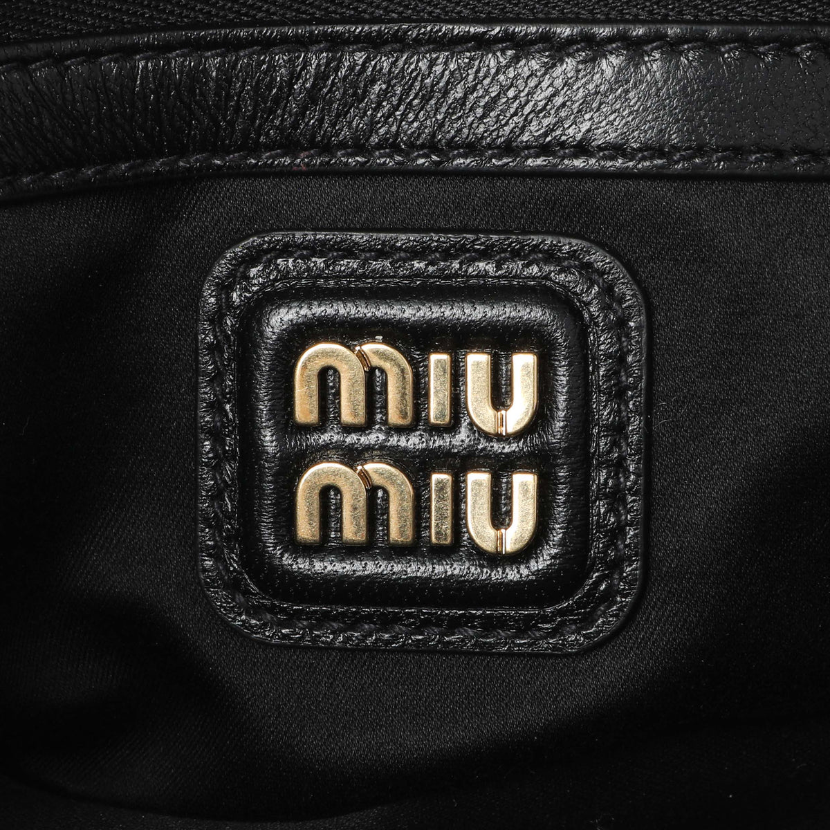 Miu Miu Black Nappa Leather Arcadie Matelasse Bag Handbags Miu Miu