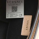 Versace Beige Grained Calfskin Virtus Hobo Handbags Versace