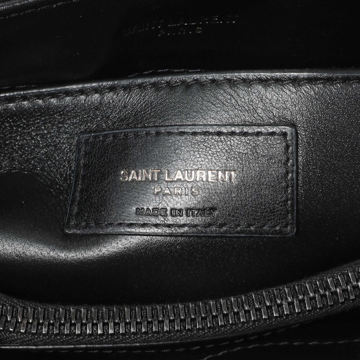 Saint Laurent Black Calfskin Y Quilted Monogram Small Loulou Chain Satchel