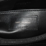 Saint Laurent Black Calfskin Y Quilted Monogram Small Loulou Chain Satchel