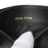 Miu Miu Black Nappa Matelasse Card Case Accessories Miu Miu