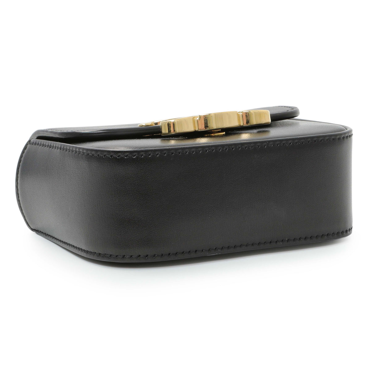 Celine Black Shiny Calfskin Mini Claude Handbags Celine