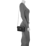 Louis Vuitton Black Calfskin Mylockme Chain Pochette Handbags Louis Vuitton