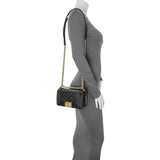 Chanel Black Quilted Lambskin Small Boy Bag Handbags Chanel