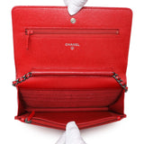 Chanel Red Caviar Classic Wallet On Chain Handbags Chanel