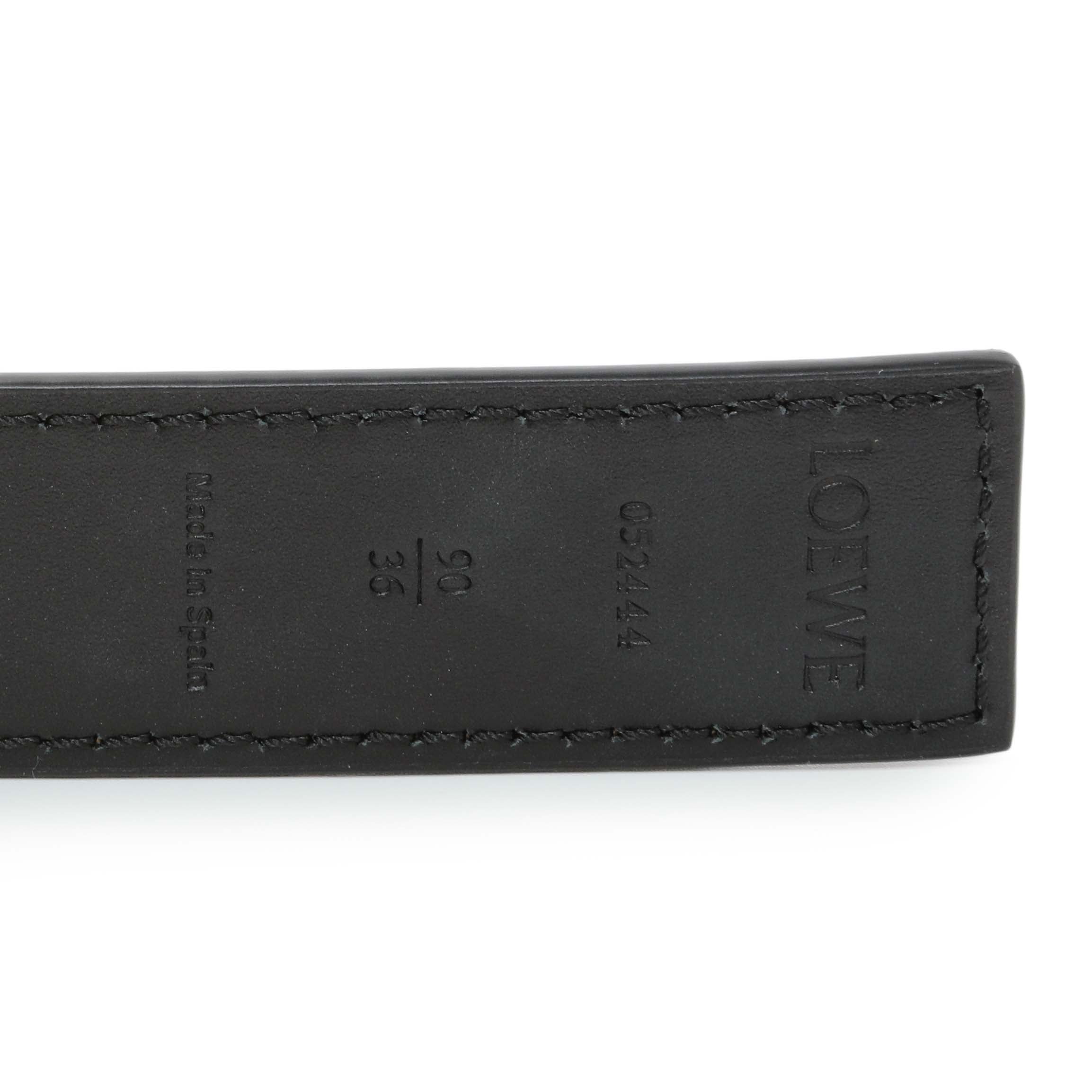 Loewe Black Tan Calfskin Anagram Belt – Modaselle