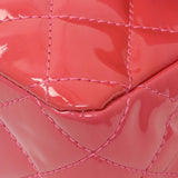 Chanel Coral Pink Patent Medium Double Flap Handbags Chanel