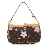 Louis Vuitton x Takashi Murakami Monogram Cherry Blossom Pochette Accessories Handbags Louis Vuitton